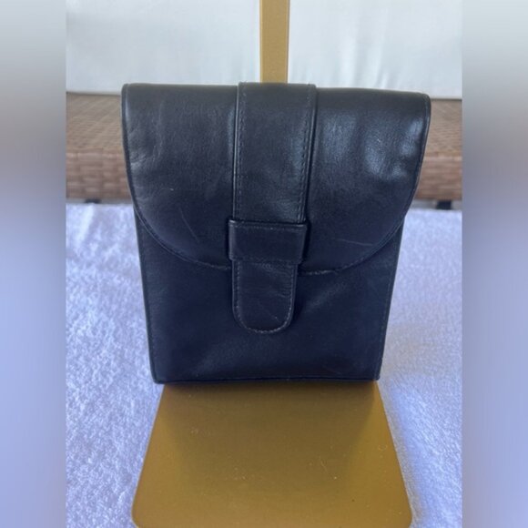 JACLYN SMITH WOMEN SHOULDER CROSSBODY HANDBAG GENUINE LEATHER SMALL BLACK - Picture 3 of 15